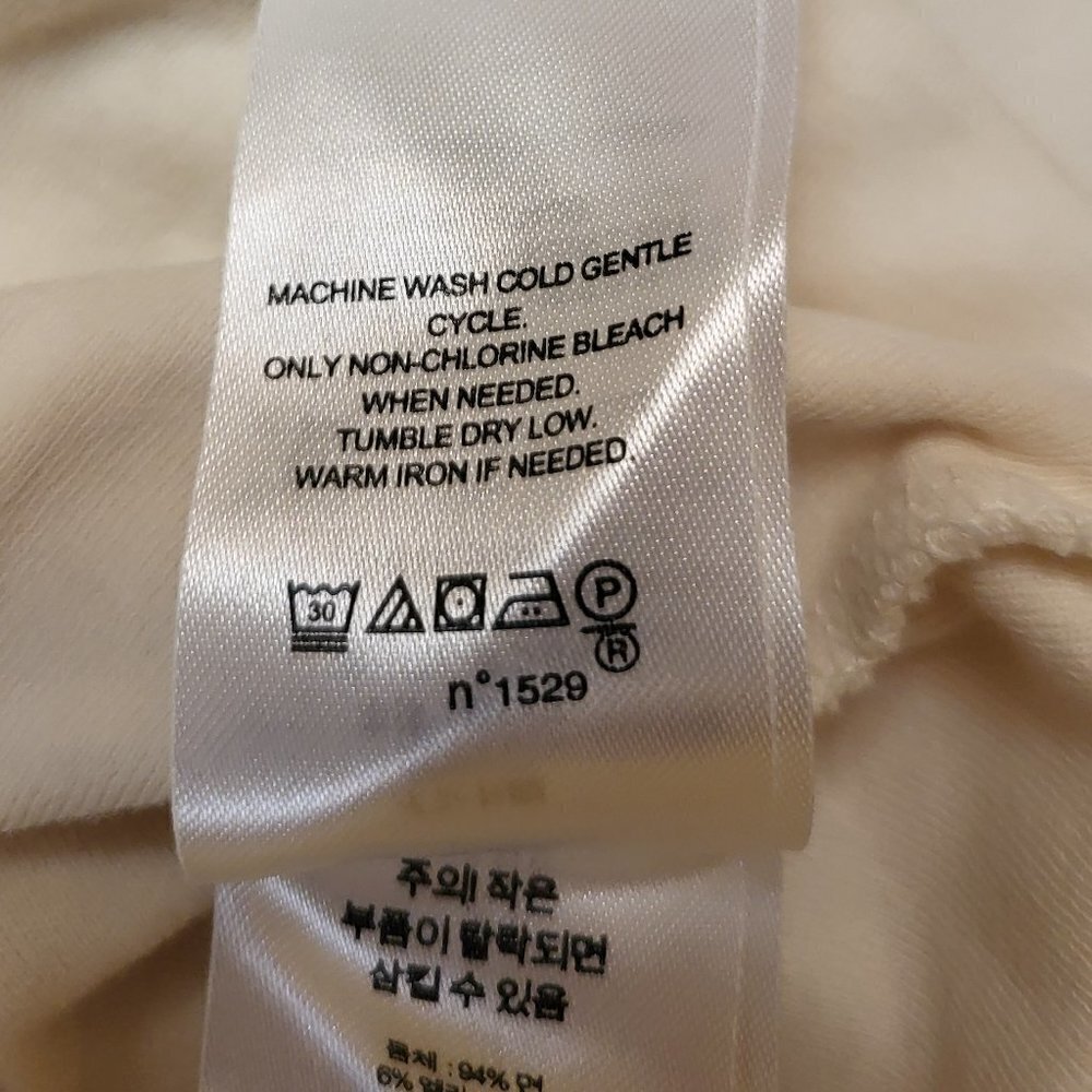 RALPH LAUREN Beige Lace Henley Embroidered Long Sleeve V Neck Top Size Large NWT - Picture 14 of 14